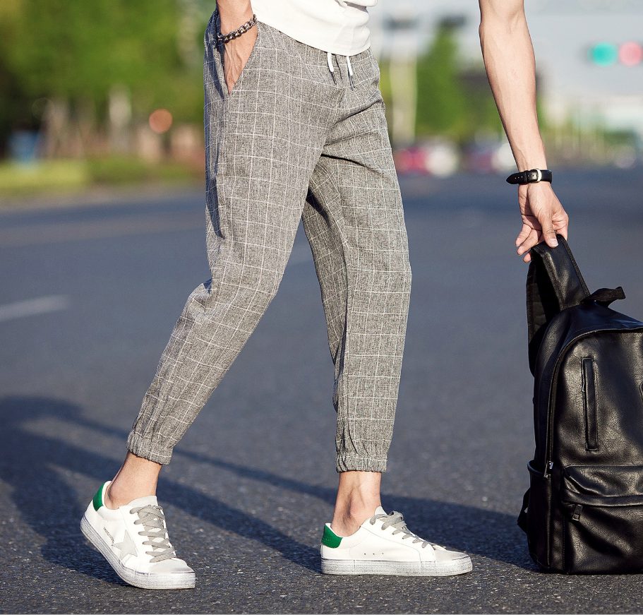 Ankle Length Plaid Pants