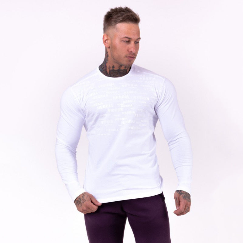 Men's Long-sleeved Round Neck Shirt, Sports, Outdoor, Leisure and Fitness Clothing, Novelty