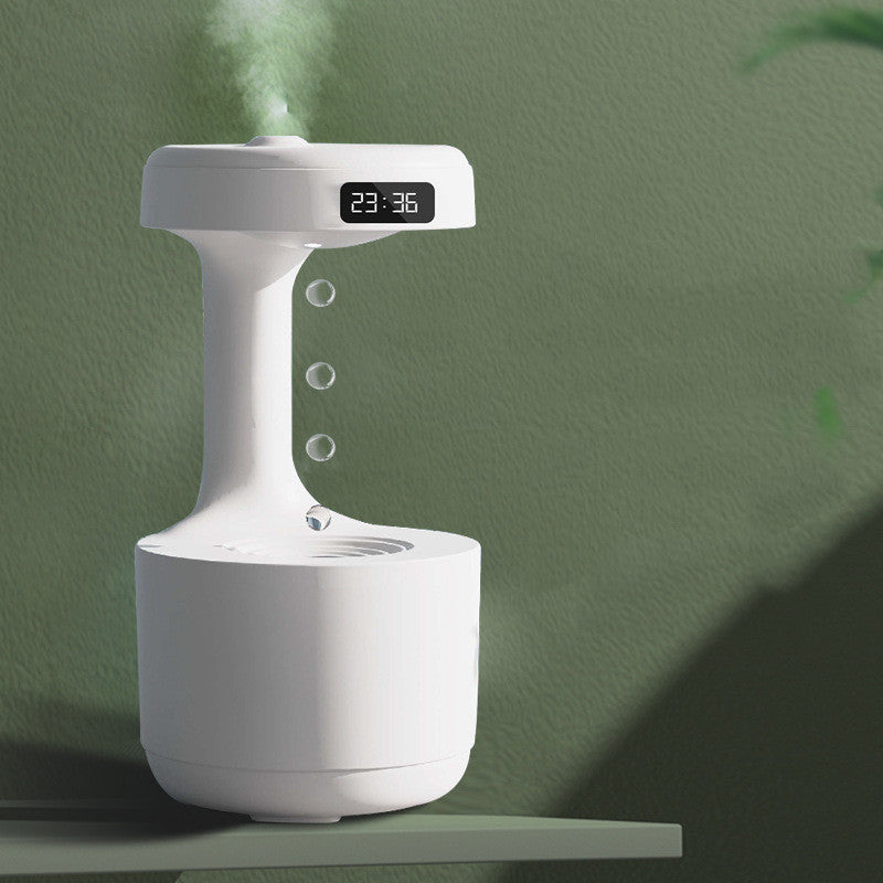 Anti-Gravity Humidifier With Clock Water Drop Backflow Aroma Diffuser