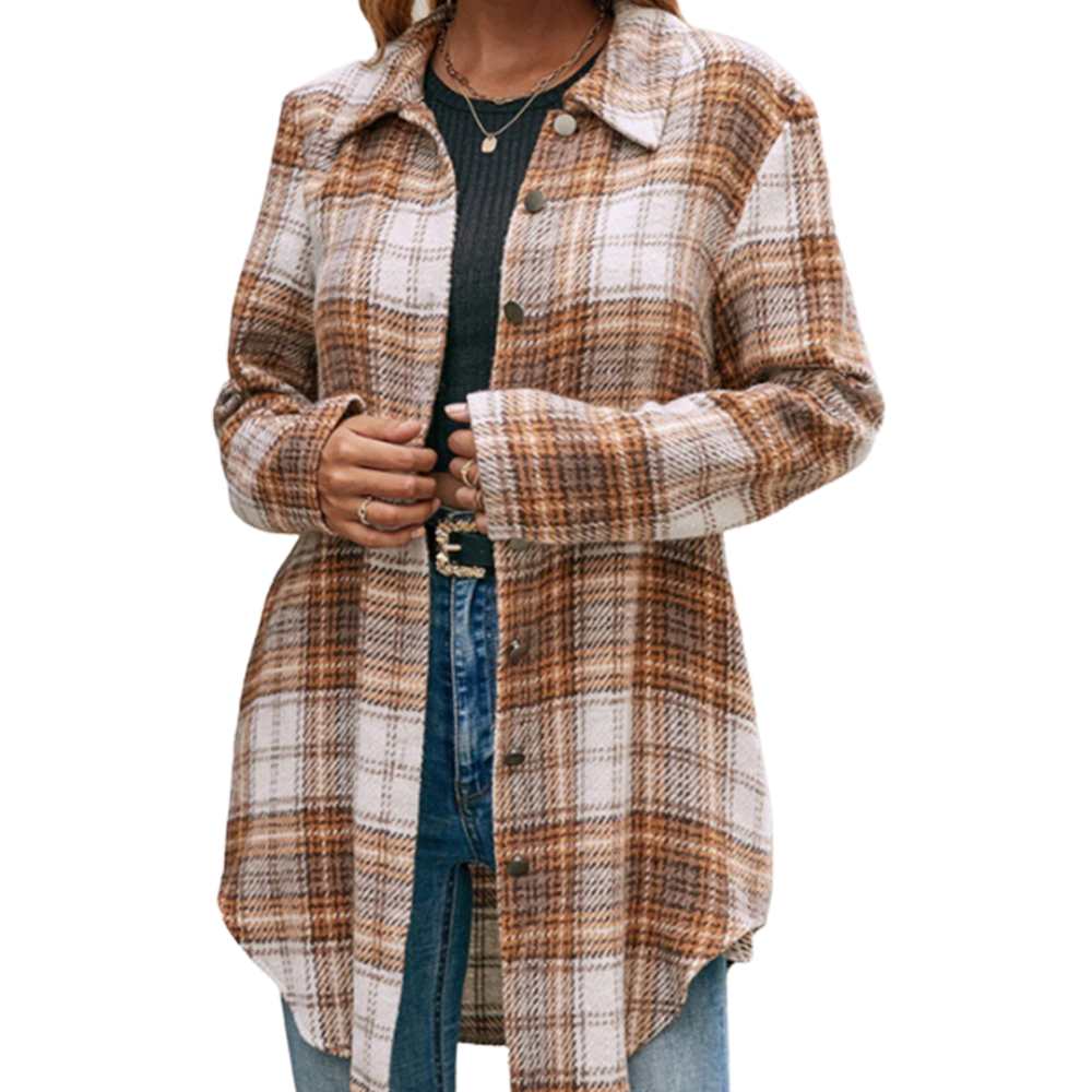 Casual Plush Plaid Shirt