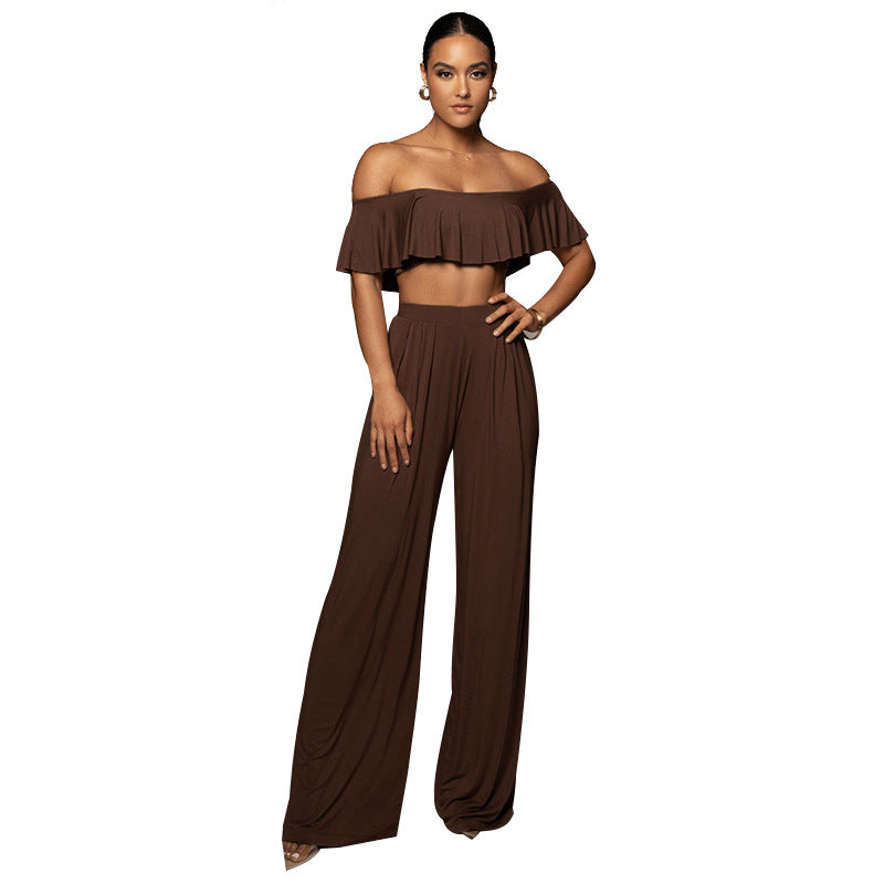 Fashion Casual Wide-leg Pants Suit