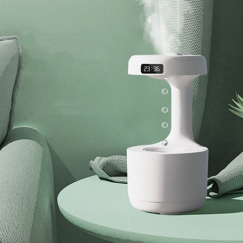 Anti-Gravity Humidifier With Clock Water Drop Backflow Aroma Diffuser