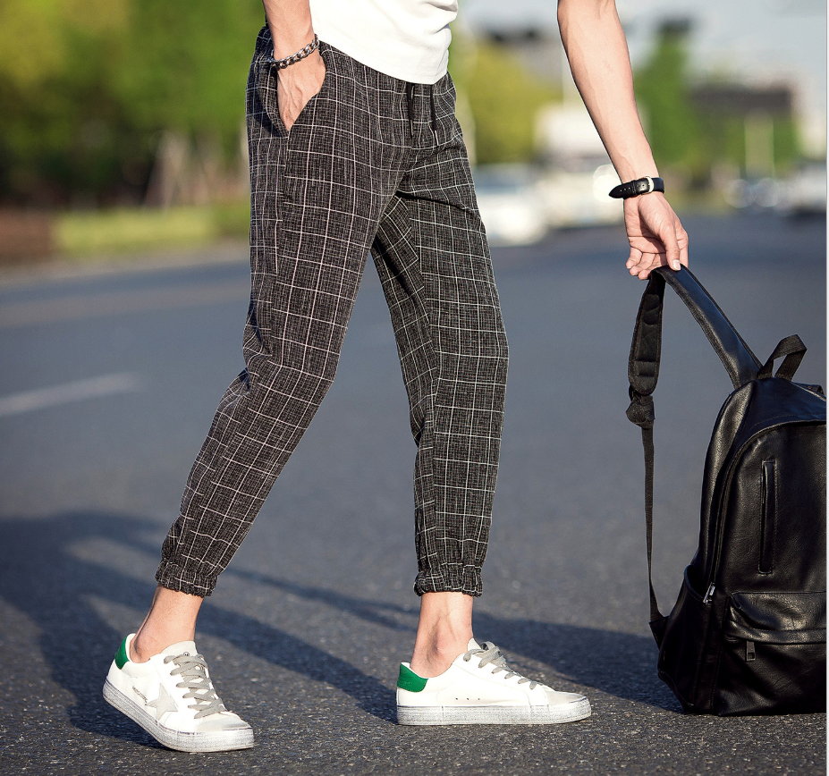 Ankle Length Plaid Pants