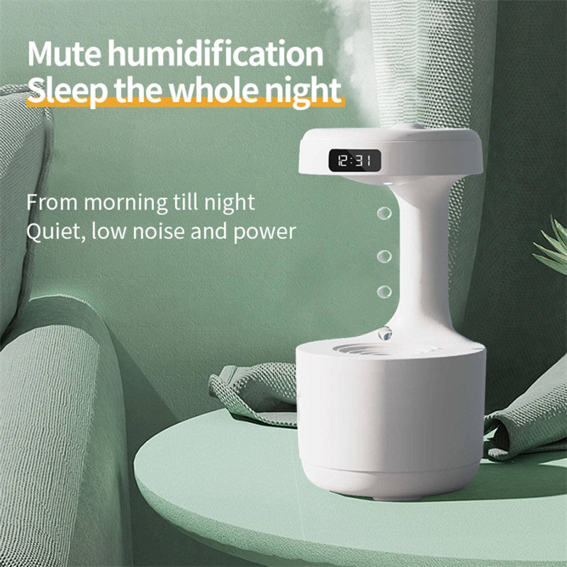 Anti-Gravity Humidifier With Clock Water Drop Backflow Aroma Diffuser