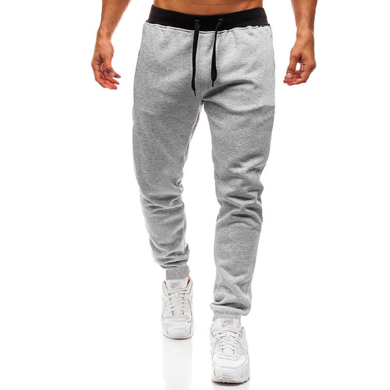 New Men's Sports Pants Solid Color Plus Size Casual Pants