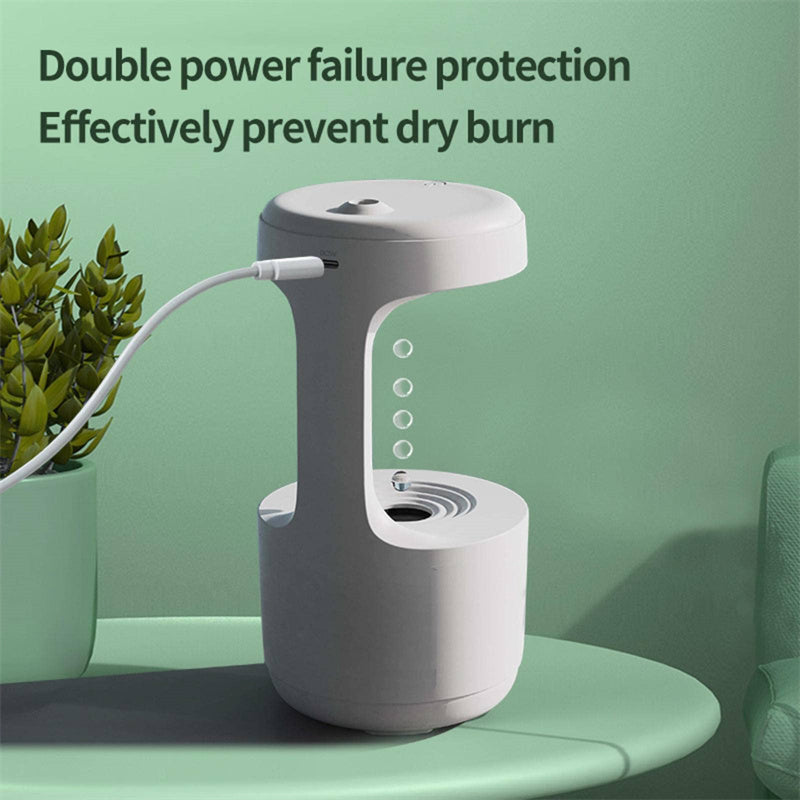 Anti-Gravity Humidifier With Clock Water Drop Backflow Aroma Diffuser